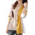 TPUZ微胖女装显瘦上衣韩版t恤收腰拼接针织开衫女夏季外穿宽松薄款新 黄色 S