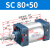 山耐斯（TWSNS）SC标准气缸气动元件缸径80 SC80*50mm行程 