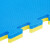 海斯迪克 跆拳道地垫 加厚泡沫地垫隔音减震体能训练保护垫 黄蓝-T型纹2cm厚 1*1米 HKA-71