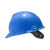梅思安PE豪华型有孔安全帽一指键帽衬针织吸汗带E型下颏带蓝色 1顶