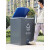 脚踏垃圾桶户外带盖160超大容量景区物业小区环卫分类箱商用120升 120L单桶浅咖 配带轮塑料内桶