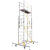 定制适用瑞居铝合金脚手架可移动伸缩手脚架厂家直销折叠工程梯升 平台高1.7m+护栏1.3m3.0m总