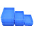 长方形塑料方盘周转箱加厚五金配件收纳浅盘托盘黄粉虫养殖胶盒子 蓝1号方盘外径37*24.5*5.5厘米