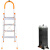 定制适用多功能折叠梯子黑色铝合金加厚人字梯梯伸缩梯阁楼梯工程梯 加厚/5.0mm/直梯4.55人字2.