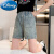 迪士尼女童牛仔短裤夏季薄款外穿夏天休闲时髦洋气百搭夏装大童儿童裤子 蓝色 120cm