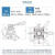 贝傅特 气动三位四通手动手转阀开关 手板阀换向阀 HV-03(含6mm接头+1分消声器） 