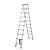 定制适用加厚升降铝合金人字梯子便携竹节伸缩梯多功能工程折叠阁楼梯 欧标3.8米+3.8米人字梯2根