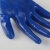 纯胶丁腈手套耐用透气防滑耐油机械浸胶塑胶劳保手套 黑色12双 均码