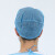 致尔康一次性平顶帽无纺布加厚透气隔离厨房蓝色 头套圆帽防尘工作帽 PP蓝色28g/100只