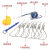 达瓦凌云小黄鸭鱼锁路亚活鱼扣鱼锁锁鱼器鱼扣不锈钢活鱼锁路亚配件 鱼锁10米10扣+浮漂