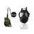 ABDTFNJ09A防毒面具五件套自吸式过滤M21型防毒面罩防核污染生化面罩 黑色09A防毒面具君品罐