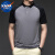 NASA LEAP高端轻奢男士短袖T恤新款夏季冰丝运动户外健身短袖潮流T恤男t恤 橙白 S
