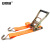 安赛瑞 捆绑带 货车棘轮紧绳器 固定绳 橘色双钩 5cmx5m 2A01246
