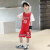 安錔男童夏季套装速干篮球服2024新款儿童夏装男孩短袖运动球服薄款潮 LOVE23号红色 130cm