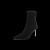狮哲思新风格黑色弹力靴瘦瘦靴女新款细跟2023年尖头高跟短靴性感 黑色加绒 34