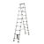 加厚升降铝合金人字梯子家用便携竹节伸缩梯多功能工程折叠阁楼梯 家用2.02.0米人字梯步距30厘米 承重150公