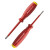 原装PB电工绝缘螺丝刀高硬度高压十字一字加长螺丝批起子工具 红色PB 58190.2-100十字起子
