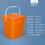 加厚活鱼钓鱼桶可坐人超轻多功能桶自制改装桶打水桶野钓装备钓箱 正方形桶-25L-橘色