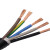 电线电缆RVV5*4平方软护套线铜芯国标五芯电源线三相五线 白色 5m