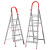 梯子折叠伸缩人字梯加厚不锈钢室内多功能步加高3米爬梯 铝合金特厚加粗加宽防滑踏板9步