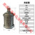 DN50蒸汽隔膜泵排气口消声器 2寸耐压30不锈钢排气消音器 M-20 M-02消音器