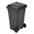 舒蔻（Supercloud）大号塑料分类垃圾桶小区环卫户外带轮加厚垃圾桶可定制图案240L加厚黑色分类干垃圾