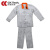 成楷科技 牛皮焊工工作服阻燃防烫 电焊隔热耐高温防护服 CKB-3130+3230 灰色XXL码 1套