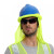 安大叔 防晒帽套（与安全帽搭配使用，不含安全帽）网布柔软面料速干排汗 荧光橙HF140