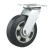 安达通 重型镀锌橡胶脚轮 高弹省力耐磨推车万向轮铝芯橡胶轮 5寸单轮配轴承 