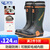久匀 牧场用重型劳保雨鞋防刺高筒靴 钢头防砸雨靴大码橡胶工地靴 高筒墨绿色加绒 41-42