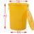千石加厚塑料桶圆形手提带盖水桶黄色大号特大号超大号熟胶无盖 160K【有盖】黄色
