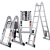 臻工品 铝合金竹节两用梯 两用梯打直 人字梯变单梯两用 一梯两用多功能 4.5+4.5米 单位:个