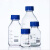 佑工信 透明丝口玻璃瓶 螺纹口带刻度螺口试剂瓶样品瓶 蓝盖试剂瓶 单位：个 中性料1000ml（5个） 