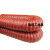 红色高温风管耐高温管矽胶硅胶管伸缩通风管道排风排气管热风管 内径89mm*4米1根
