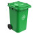 启麓 QL-L05多规格户外垃圾桶,大号加厚商用塑料环卫垃圾桶,带盖轮工业小区物业翻盖垃圾桶 绿色  100L
