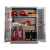 沙图304不锈钢消防装备柜室外用微型消防柜消防站消防器材器材柜定制 银色180-90消防柜二人套餐