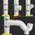 PVC三通带检修口 开口三通PVC补漏片110 75变径50哈夫节排水管补 50补漏片