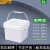 贝傅特 密封打包桶 加厚塑料桶带盖密封包装桶果酱桶多规格 正方形桶-8L-白色