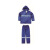 代尔塔（DELTAPLUS）反光条PVC劳保分体雨衣 藏青色 XXL 1套 407004