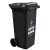 兰诗（LAUTEE）120A 大号户外分类垃圾桶 物业环卫果皮箱 可定制 120L黑色干垃圾