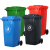 驼铃纵横 LJCL055 大垃圾桶 环卫加厚物业小区环保分类塑料带盖垃圾桶箱酒店大号商用 蓝色50L（无轮款）