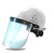 透明防护面罩安全帽面屏电焊打磨防冲击耐高温防飞溅安全防尘面具 白色安全帽+PC进口面屏1.5mm加