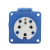 工业插头插座连接器单相三线220V耦合器公母对接航空插头防水防尘SH-333 3芯63A暗装插座1个