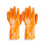 劳保佳 工业止滑手套 止滑浸塑手套 耐油耐酸碱手套 防滑劳保手套 橙色颗粒止滑型 2双装