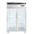 致涛 商用冰柜立式雪柜冷藏冷冻柜展示柜冷柜不锈钢冰箱厨房冰柜 双门上玻璃门冷藏下实心门冷冻