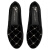 GIUSEPPEZANOTTI【礼物】 GZ 女士徽标图案黑色天鹅绒套穿式乐福鞋 黑色 35.5