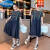 迪士尼（Disney）女童连衣裙2023新款夏装洋气裙子12女童女孩夏季牛仔裙15岁13薄 蓝色 160(身高150-160年龄12-14岁)