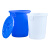 圆形大号加厚塑料大水桶储水带盖胶桶商用特大容量环卫垃圾桶 白色45L有盖 加厚