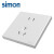 西蒙（SIMON） 开关插座C60系列雅白色家用86型暗装面板墙壁电源插座usb插座 五孔插座