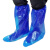 蓓尔蓝 GF2372 高筒一次性鞋套PE 加厚实验室户外防水防尘脚套 蓝色50*39 100双/包